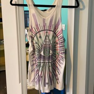 Title unknown evil eye pyramid tank top